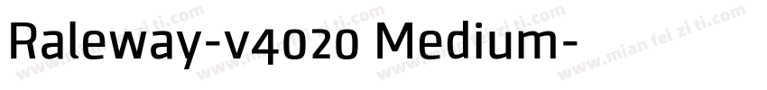 Raleway-v4020 Medium字体转换
